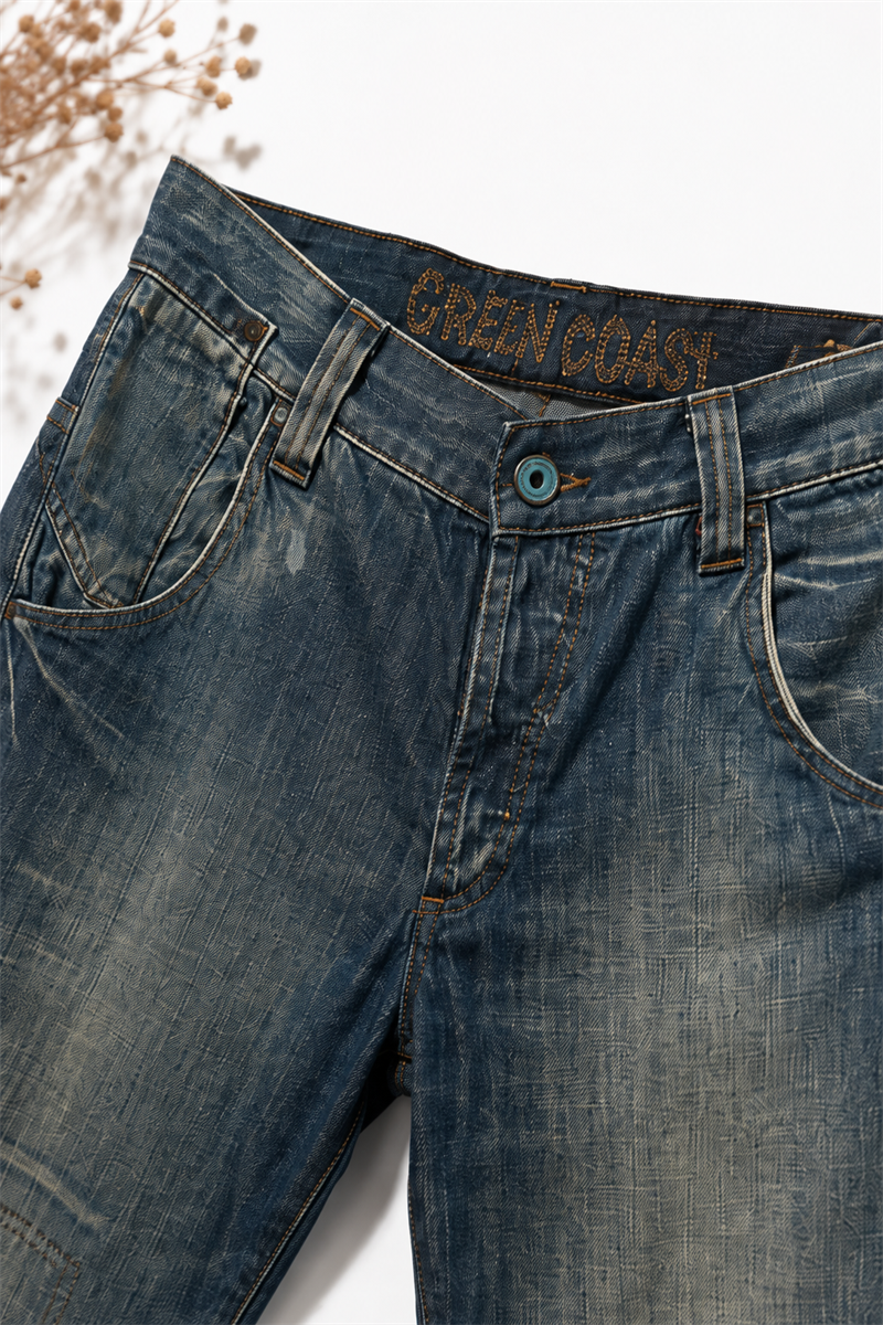 Y2K Cinch-Back Washed Loose Pantolon