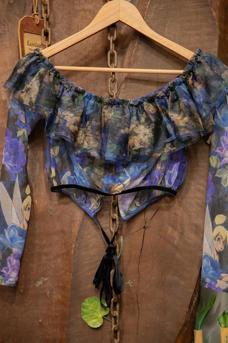 Y2K Disney Tül Crop