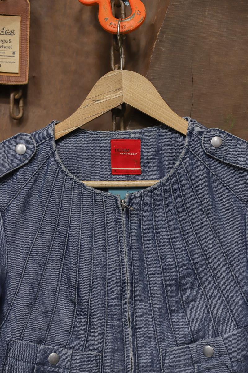 Y2K Eskitme Crop Kot Ceket