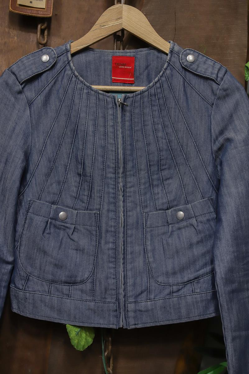 Y2K Eskitme Crop Kot Ceket