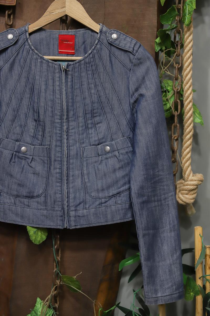 Y2K Eskitme Crop Kot Ceket