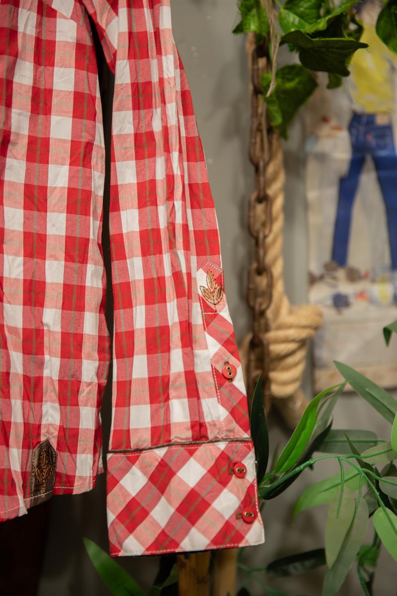 Y2K Exotic Western Kırışık Gömlek