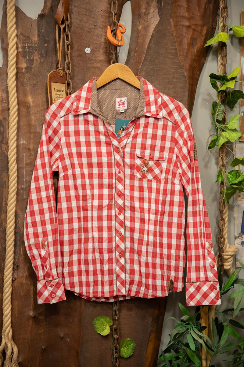 Y2K Exotic Western Kırışık Gömlek