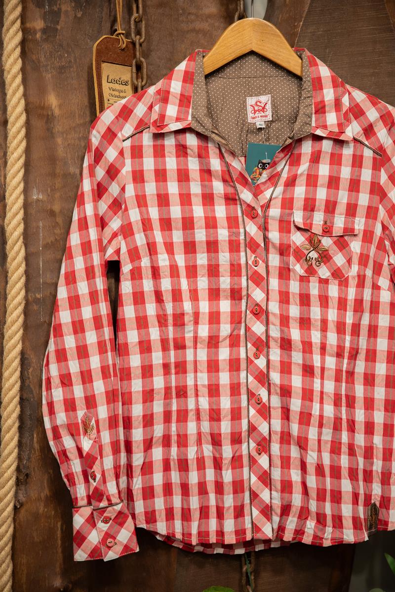 Y2K Exotic Western Kırışık Gömlek