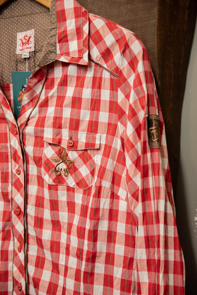 Y2K Exotic Western Kırışık Gömlek