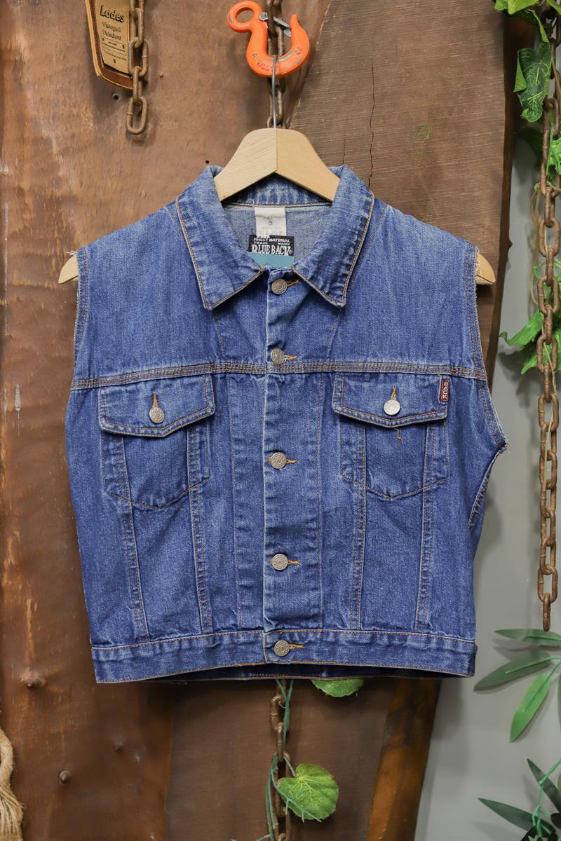 Y2K Festival Blue Denim Yelek