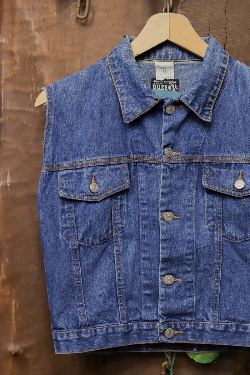 Y2K Festival Blue Denim Yelek