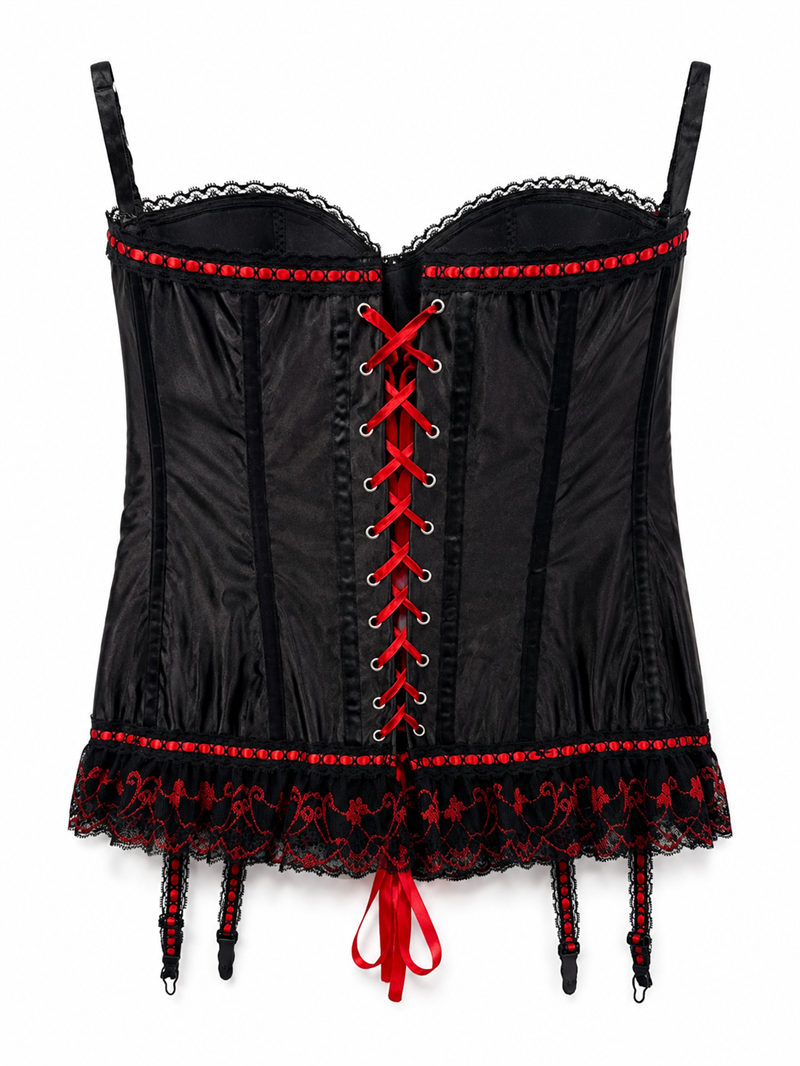 Y2K Gothi Lolita Süslemeli Korse