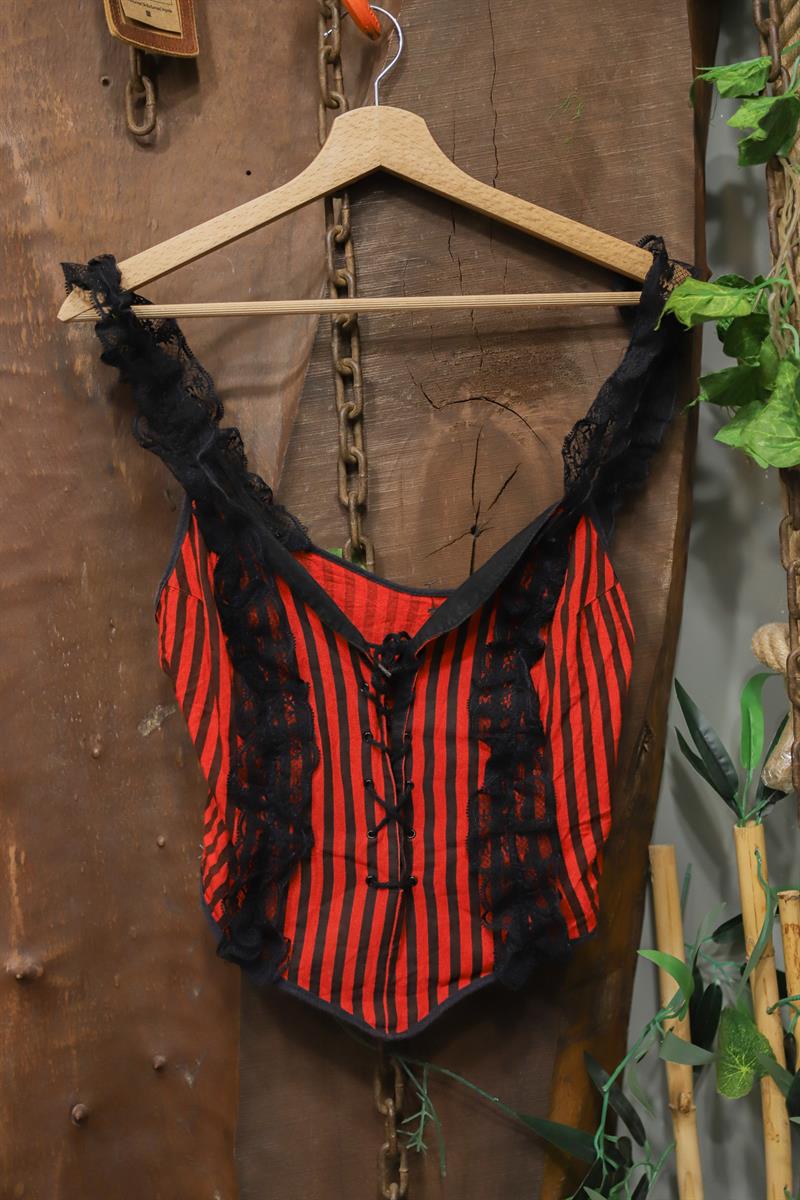 Y2K Gothic Dantel Bluz