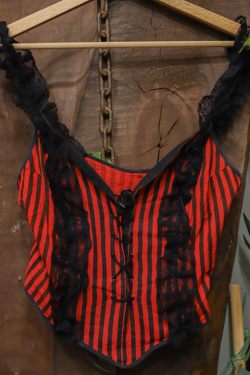 Y2K Gothic Dantel Bluz