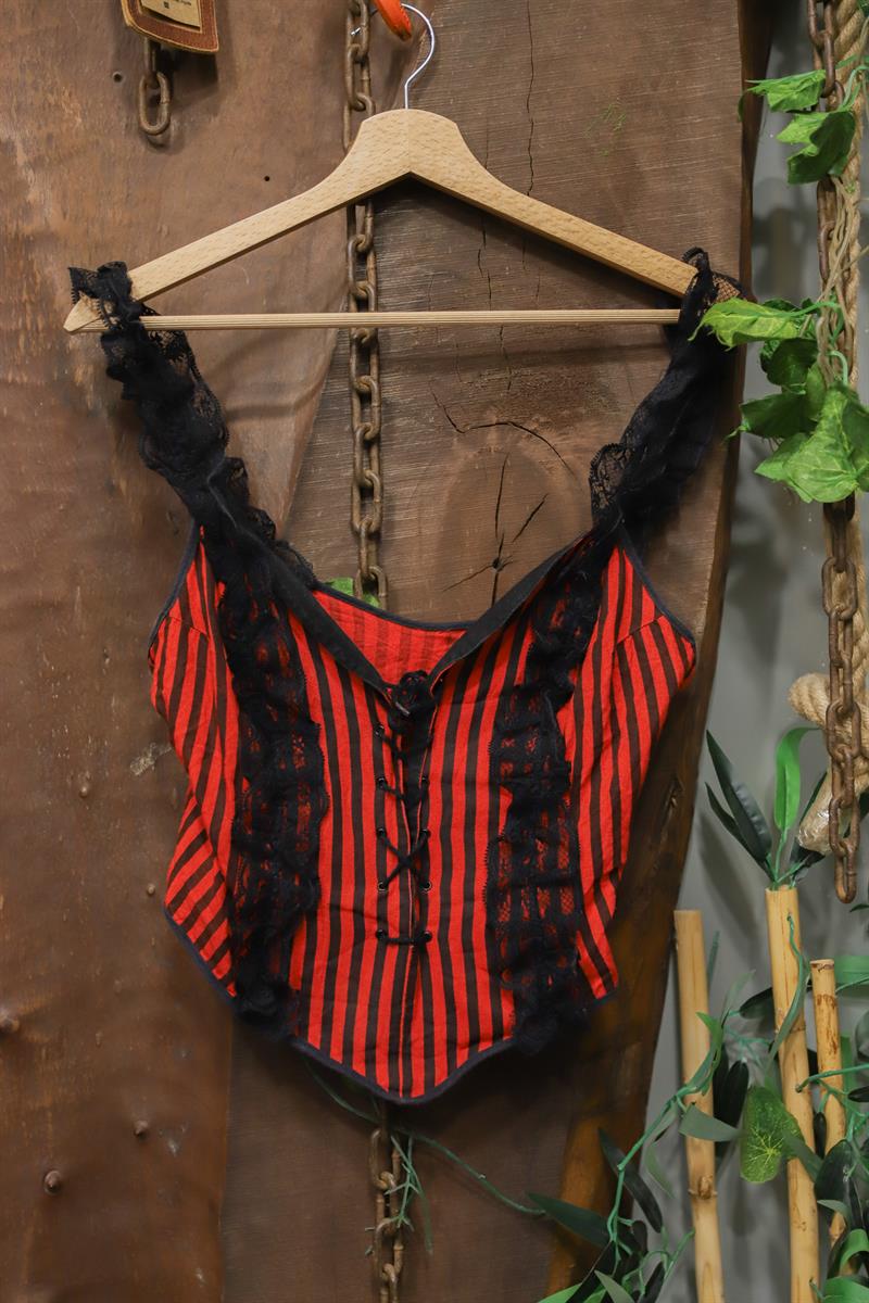 Y2K Gothic Dantel Bluz