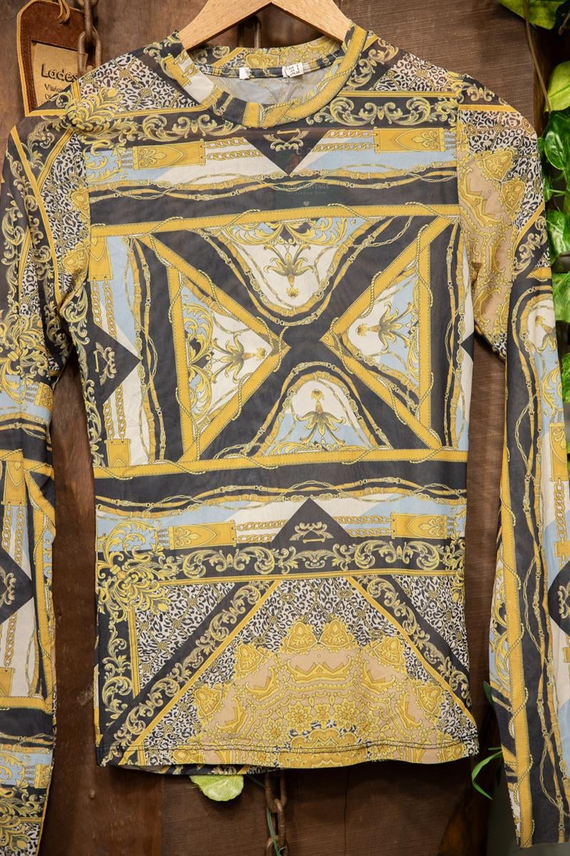 Y2K Leopard Transparan Top