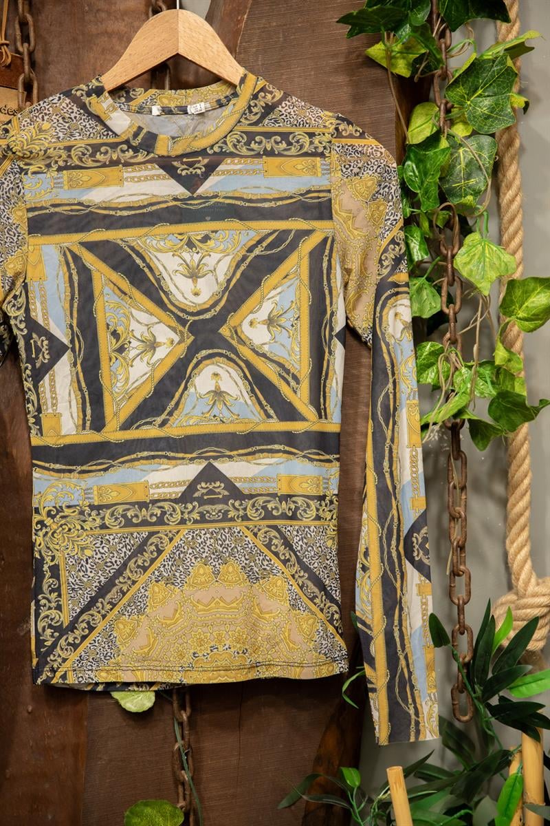 Y2K Leopard Transparan Top