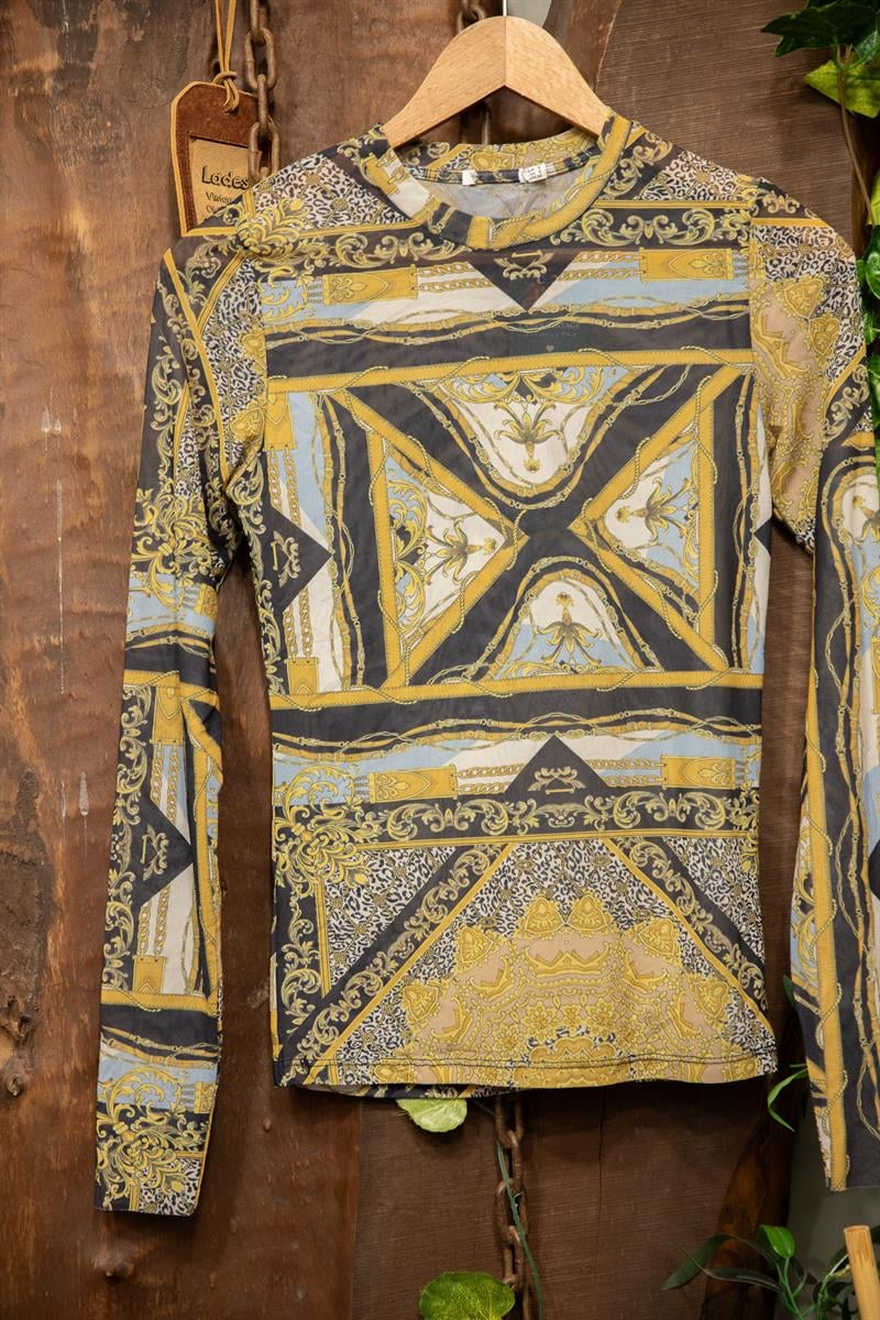 Y2K Leopard Transparan Top