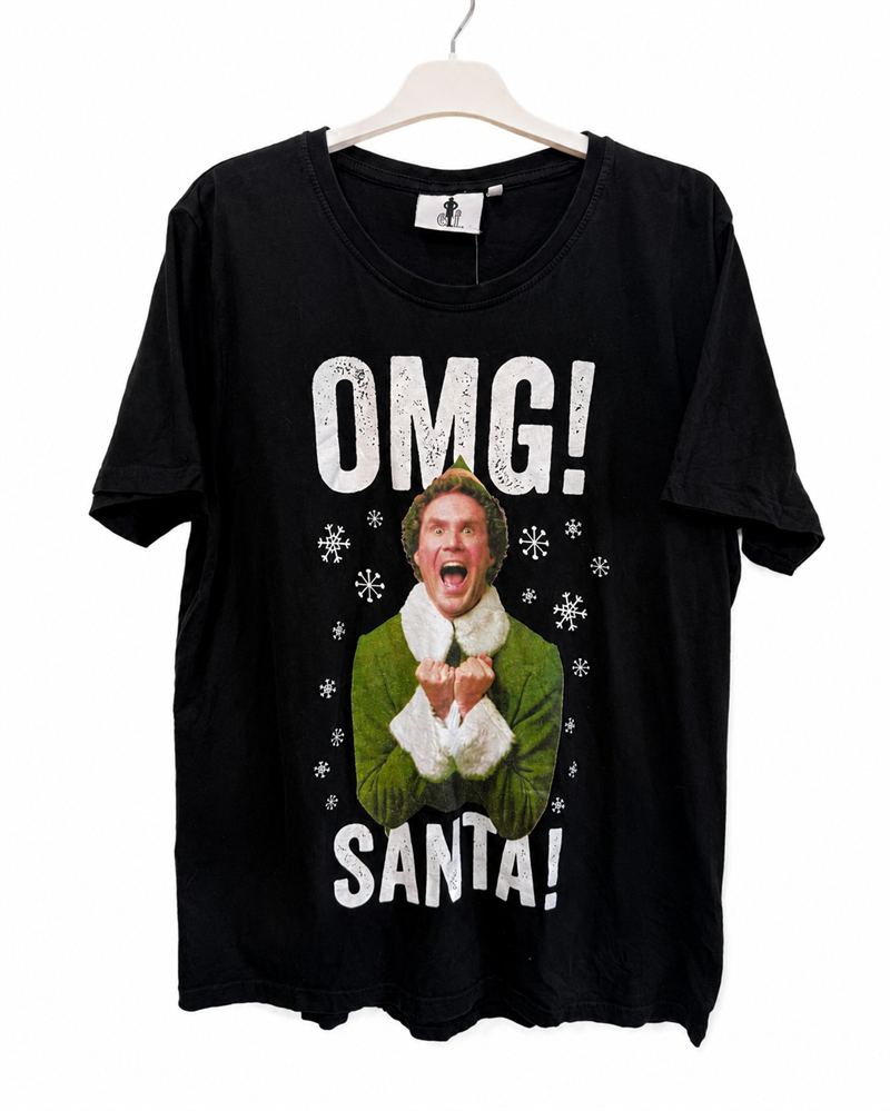 Y2K OMG! SANTA! Baskılı Tişört