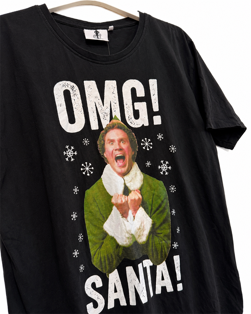 Y2K OMG! SANTA! Baskılı Tişört