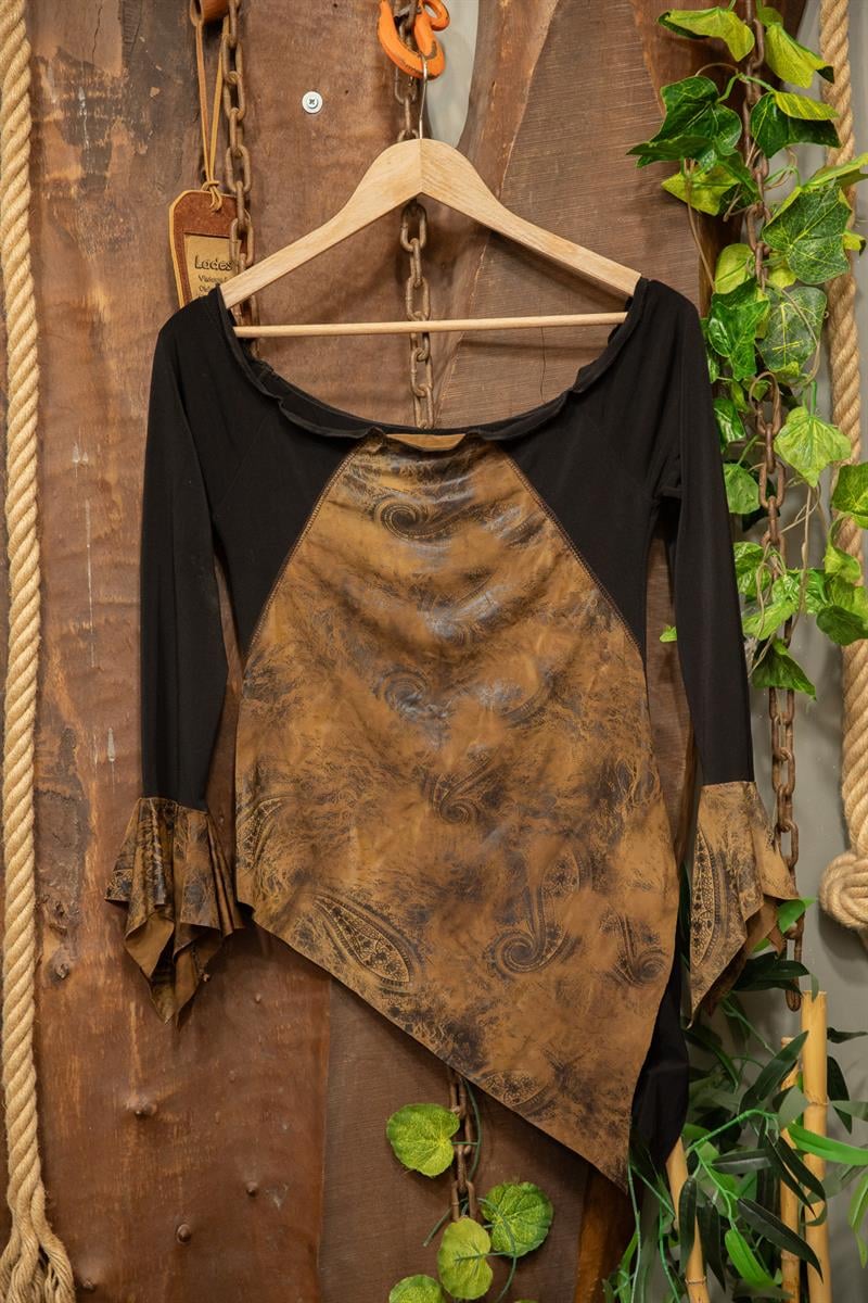 Y2K Paisley Boho Blouse