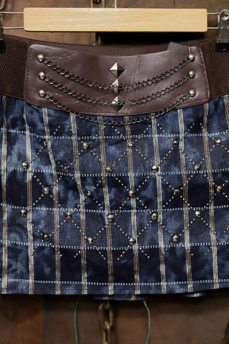 Y2K Punk Chain Mini Etek