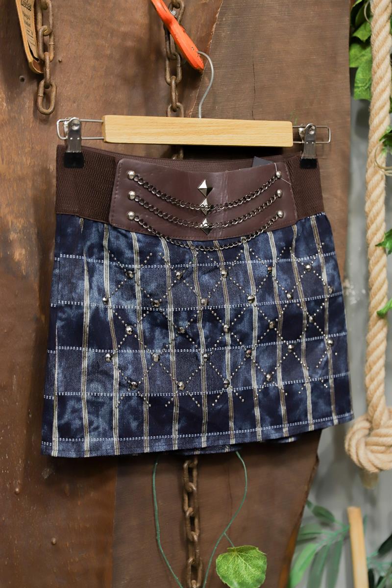 Y2K Punk Chain Mini Etek