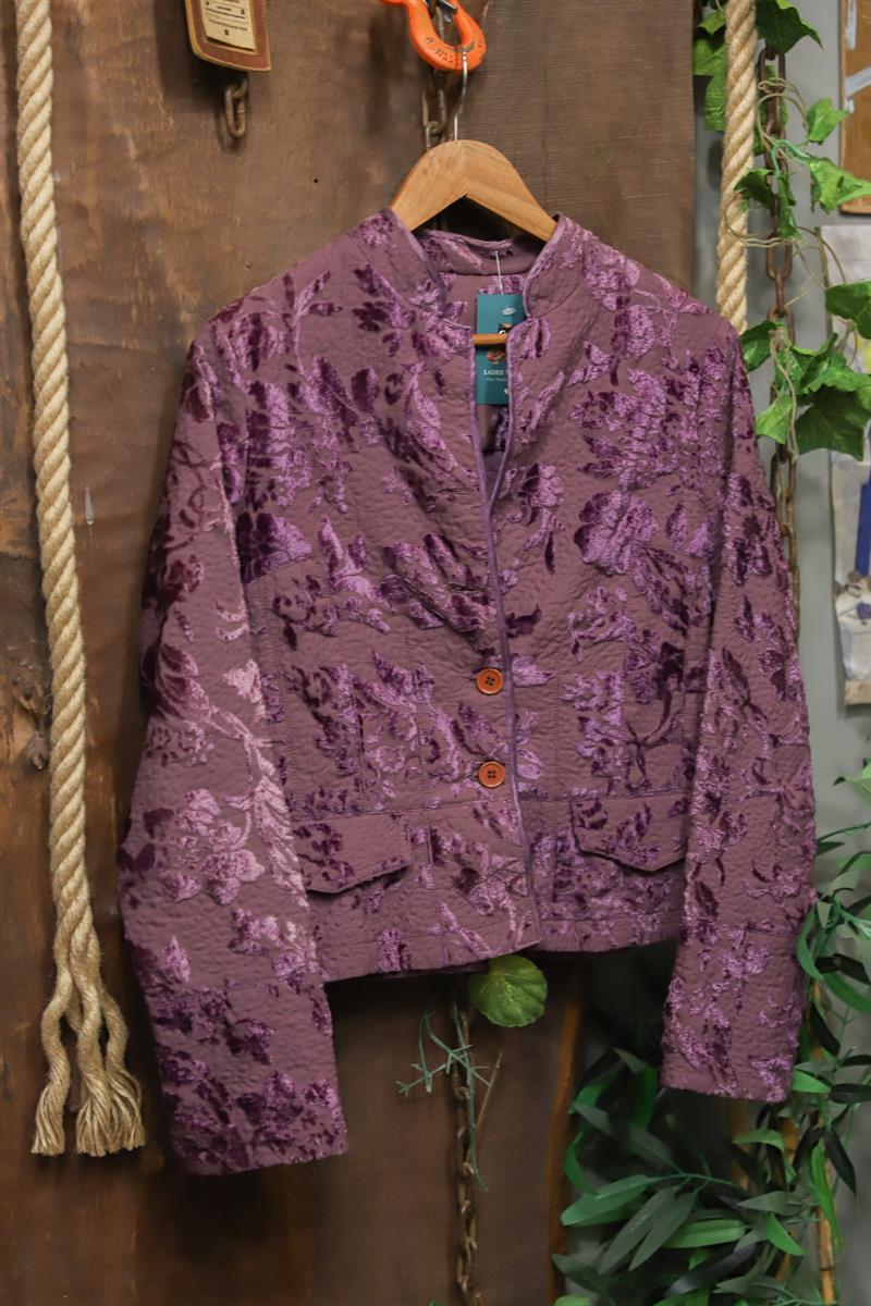 Y2K Purple Velvet Kadife Ceket
