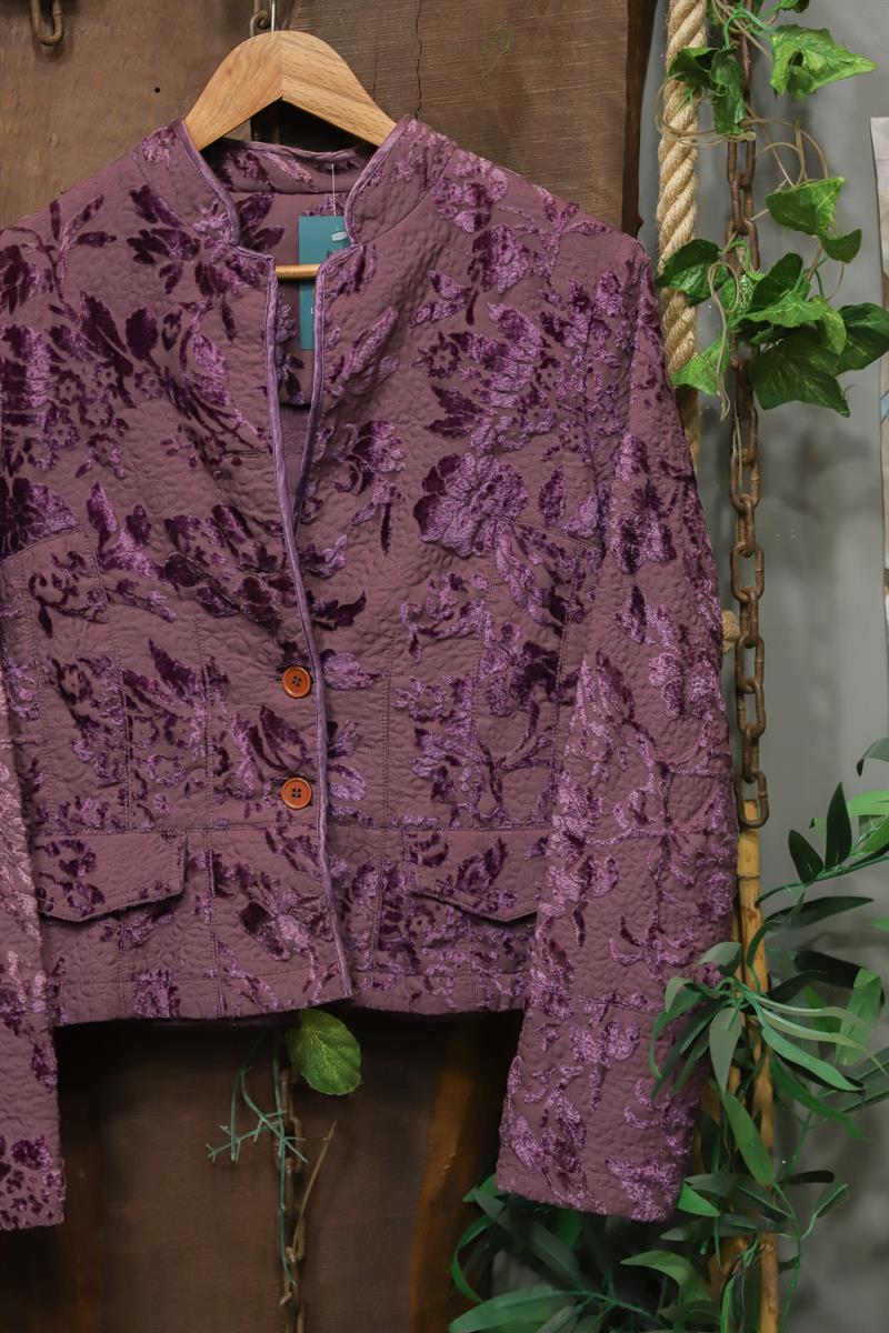 Y2K Purple Velvet Kadife Ceket