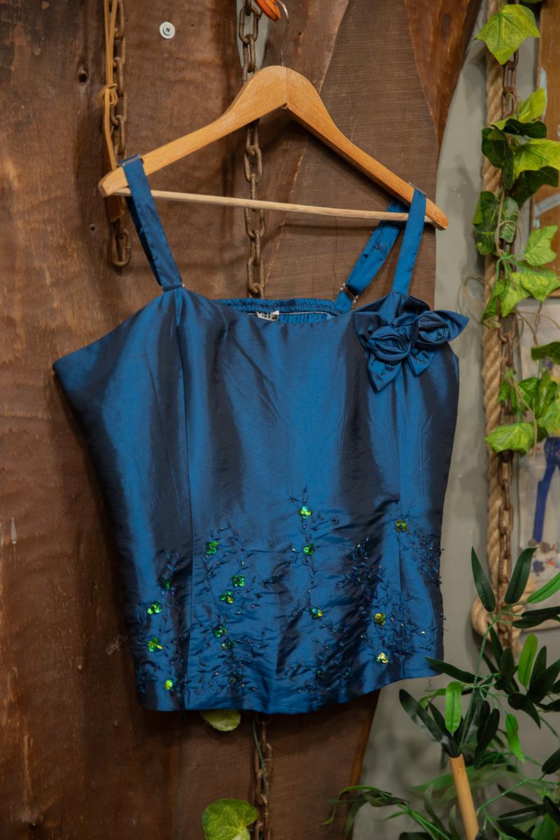 Y2K Satin Fiyonk Kadın Üst