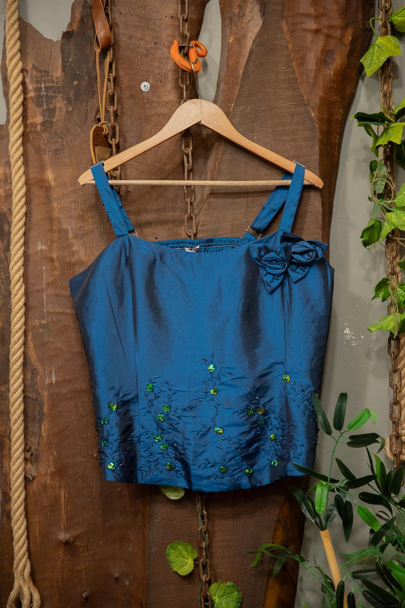 Y2K Satin Fiyonk Kadın Üst