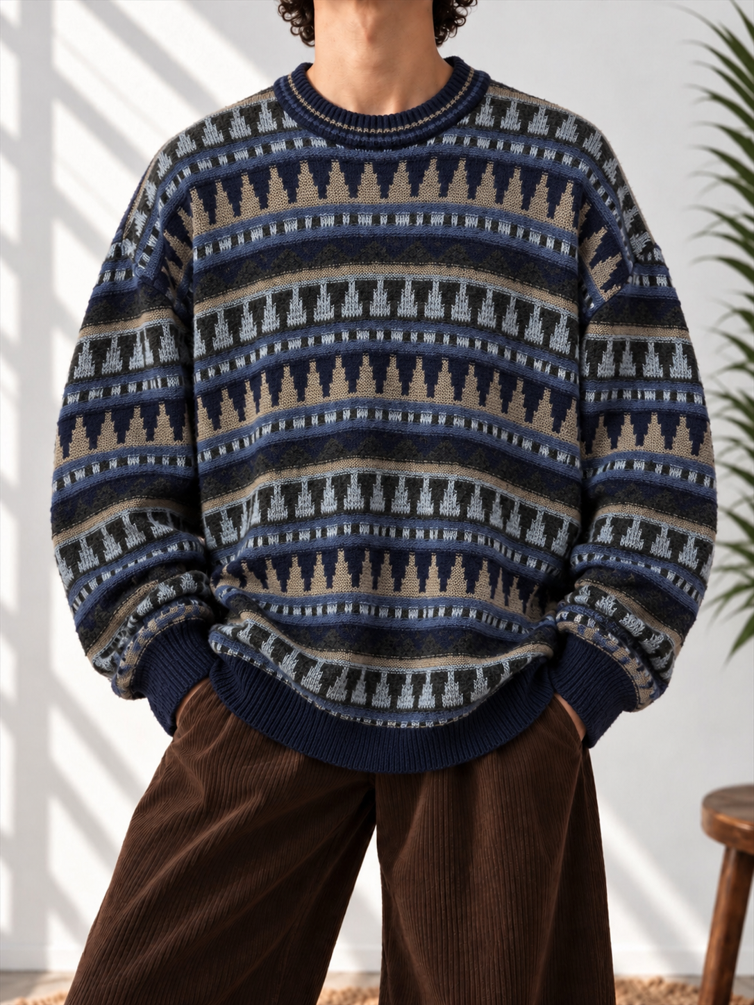 1990s Beige Nordic Kazak