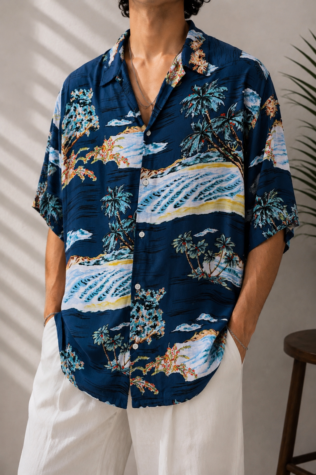 1990s Oversize Hawaii Gömlek