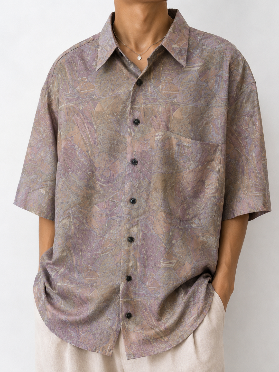 1990s Pastel Tone Karmaşık Gömlek