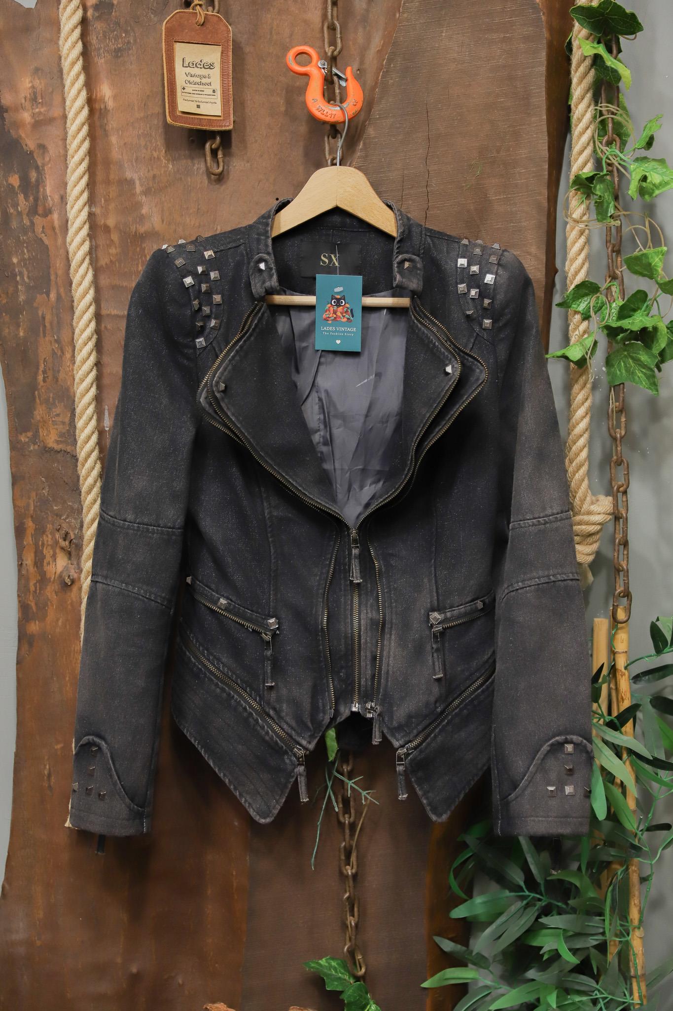 2000's Rock Moto Denim Ceket