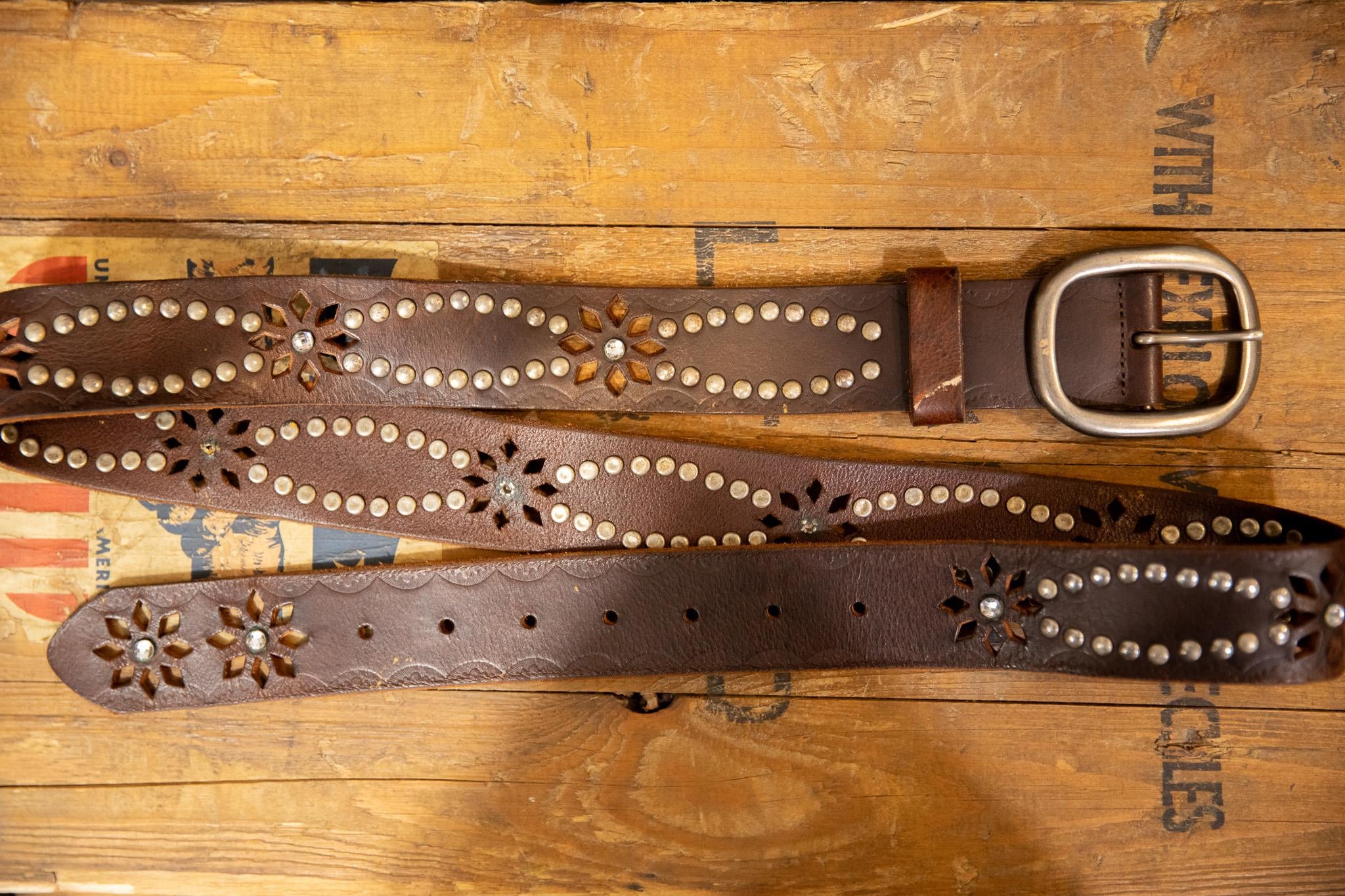 70's Rockstar Zımbalı Brown Kemer