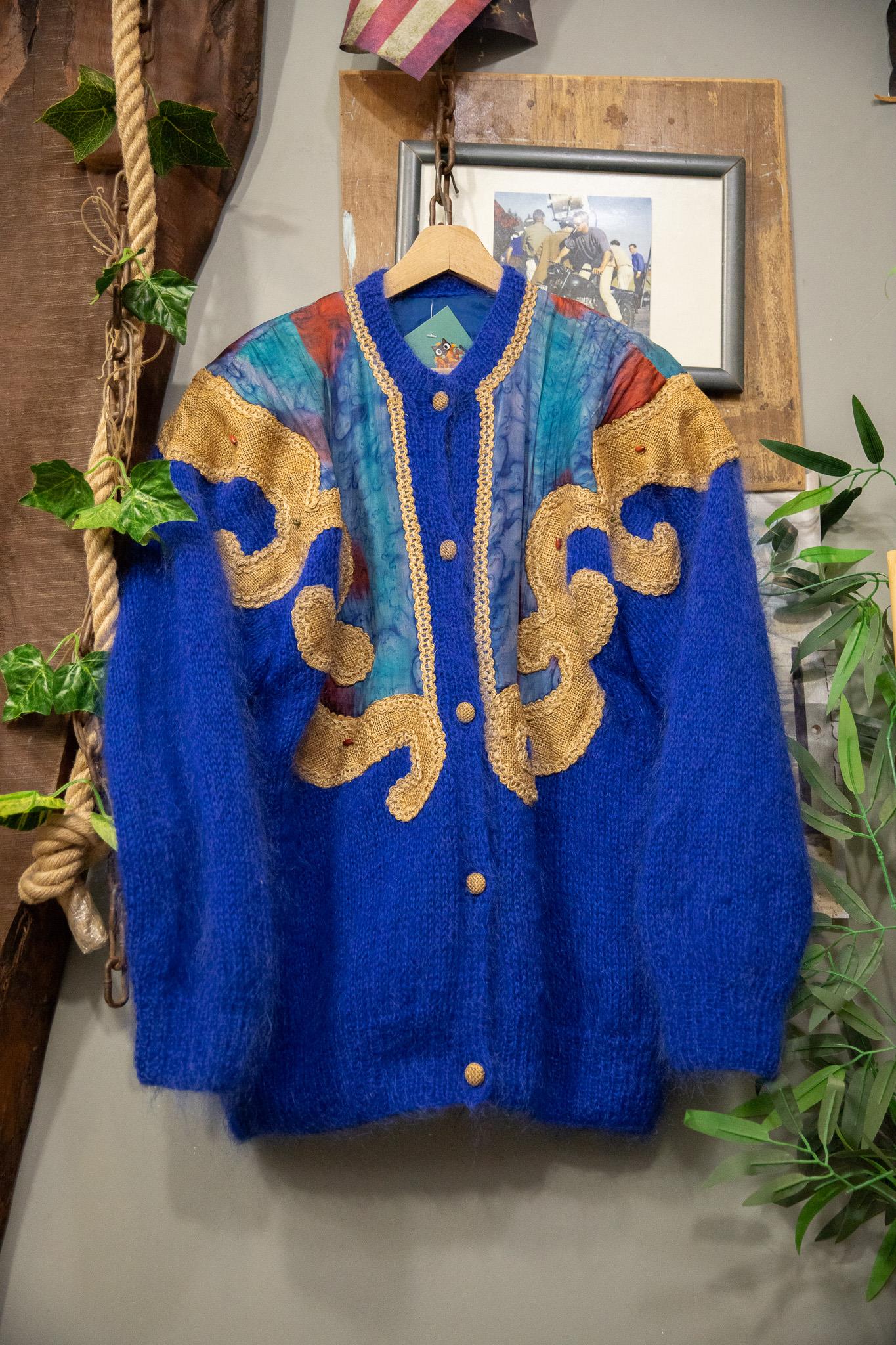 80's Mohair Mavi Hırka/Ceket