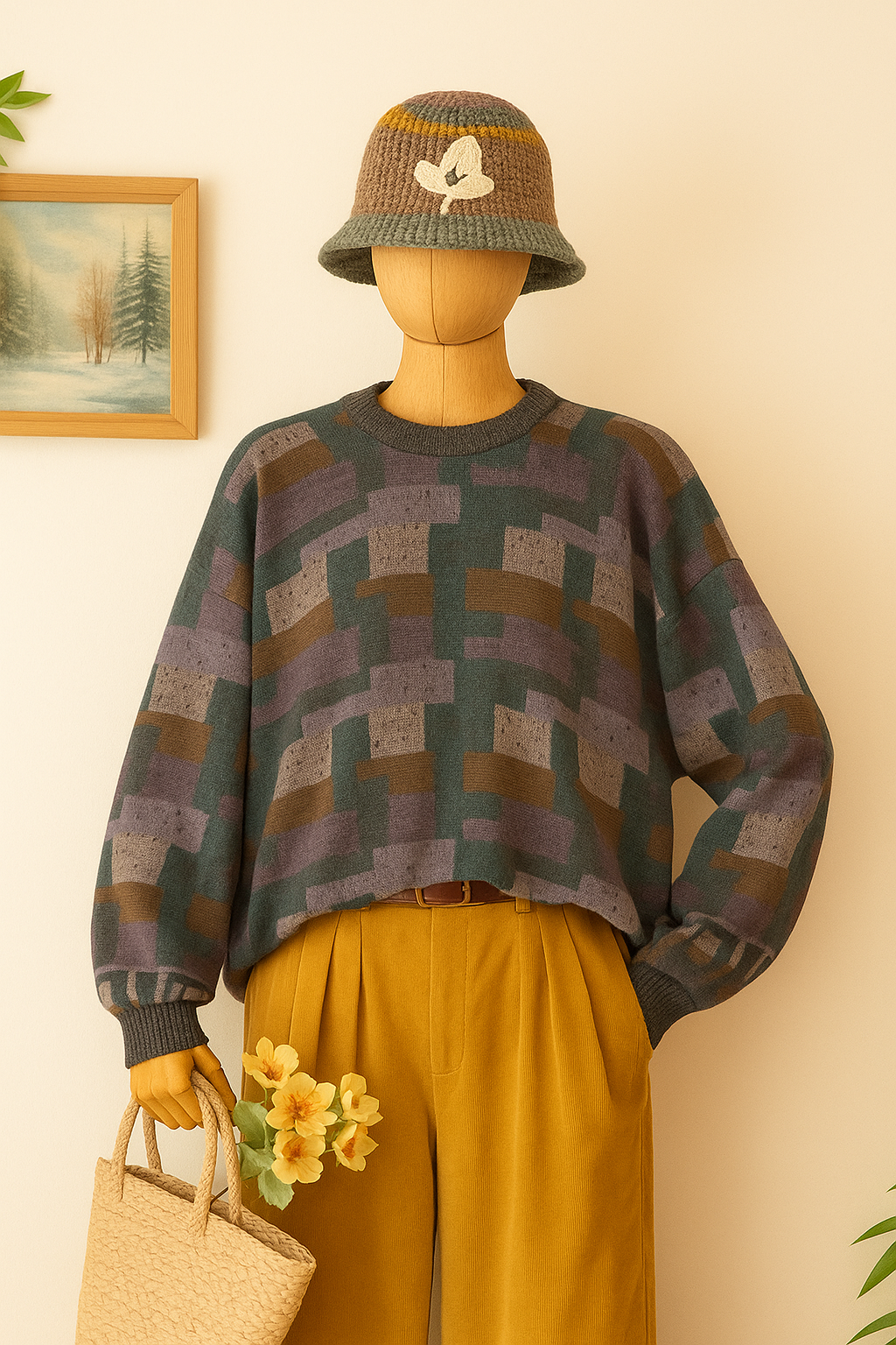 80's Puzzle Wool Kazak