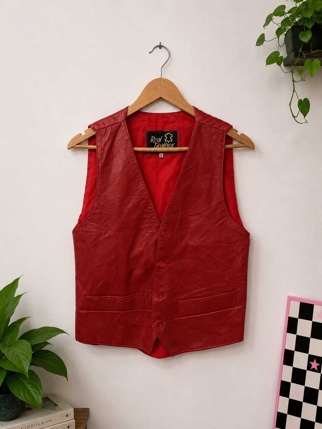 80s Rock Vest Deri Yelek