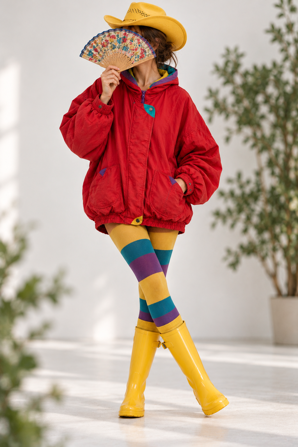 80s/90s Ekose Astarlı Ski Mont