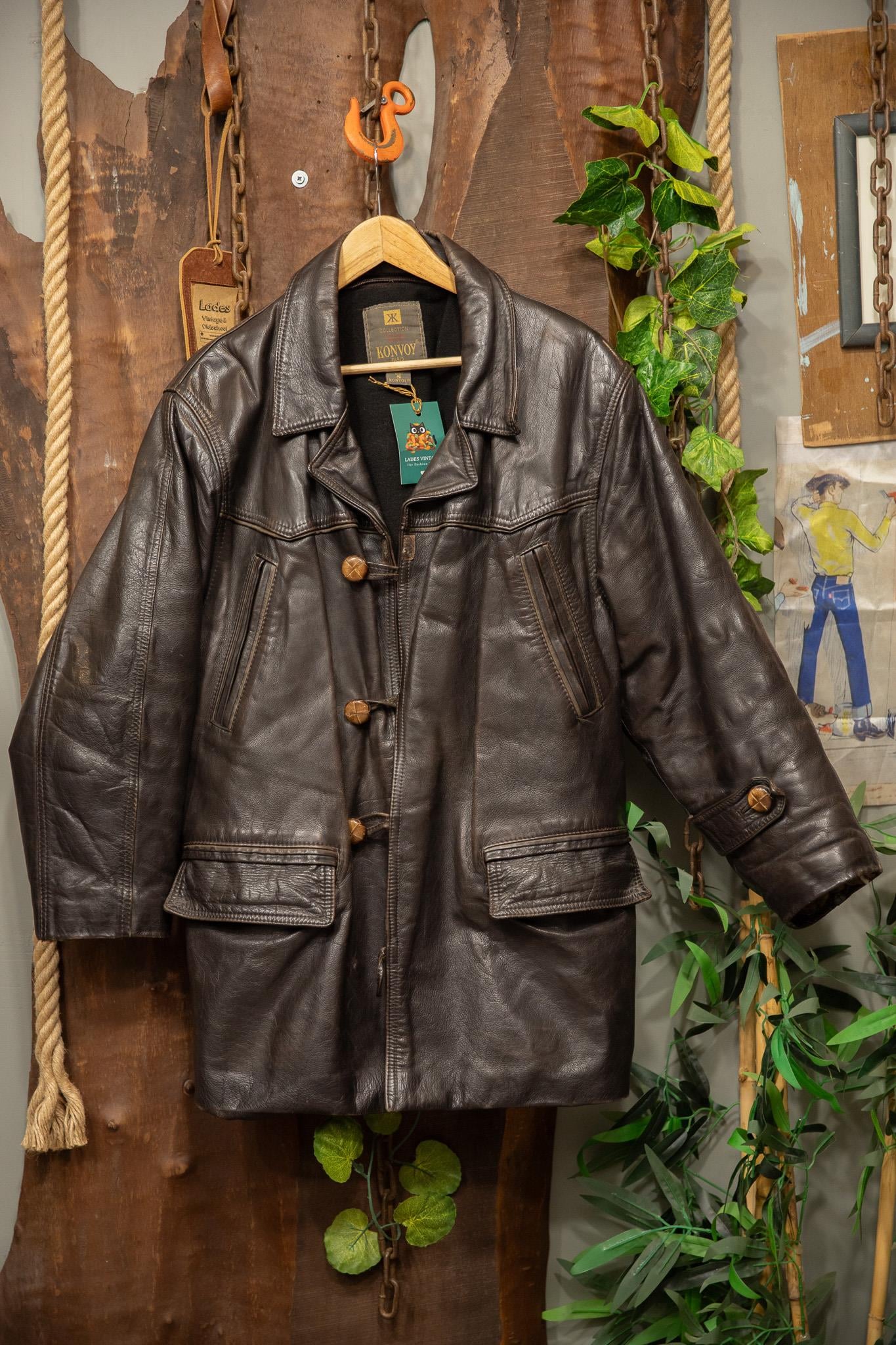 80s/90s Kovboy Paris Eskitme Deri Ceket