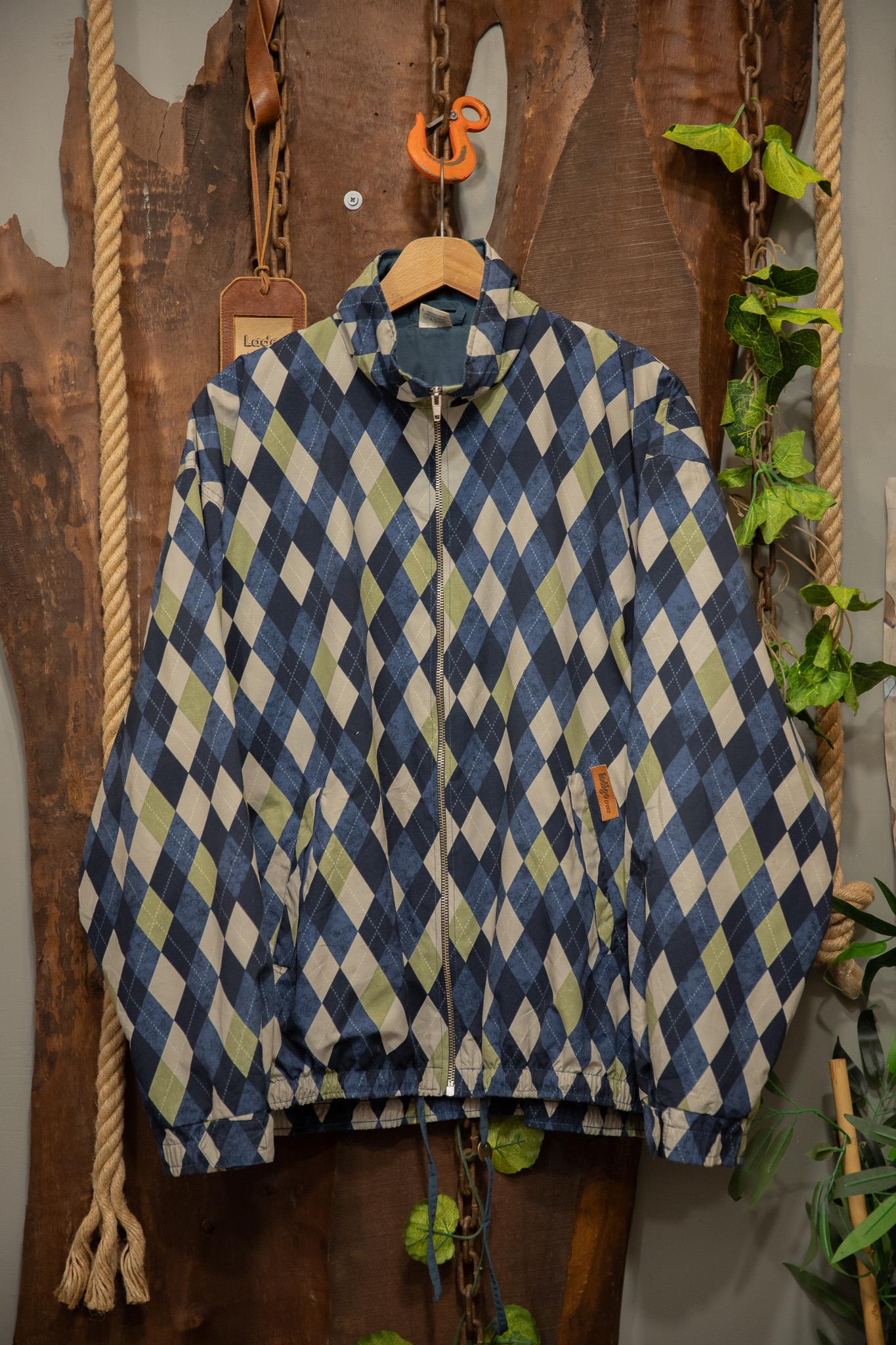 90's Argyle Diamond Oversize Spor Ceket