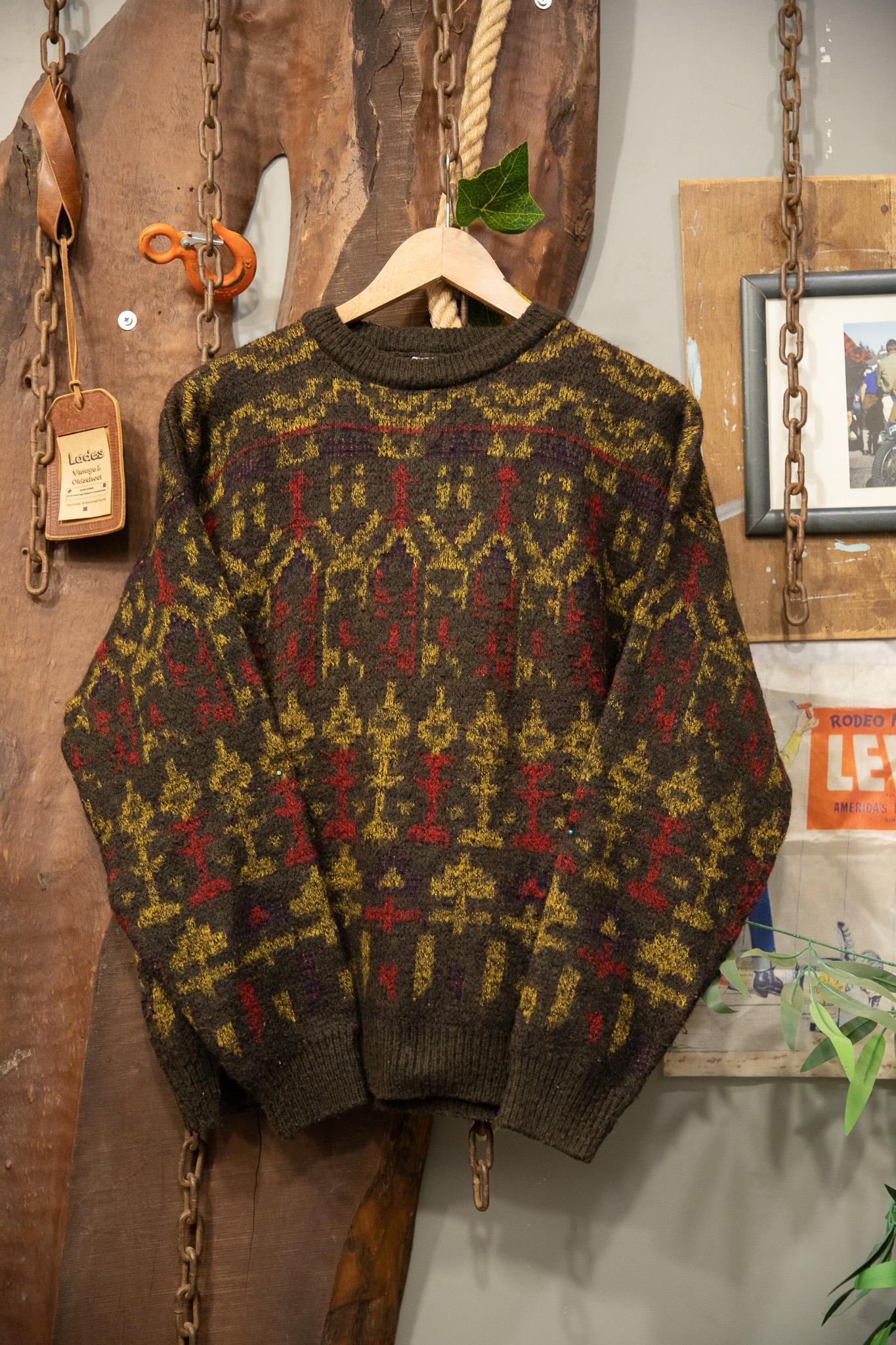 90's Artistic Splash Wool Kazak