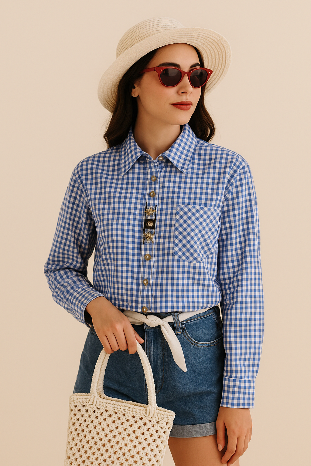 90s Austrian Ekoseli Bavyera Gömlek