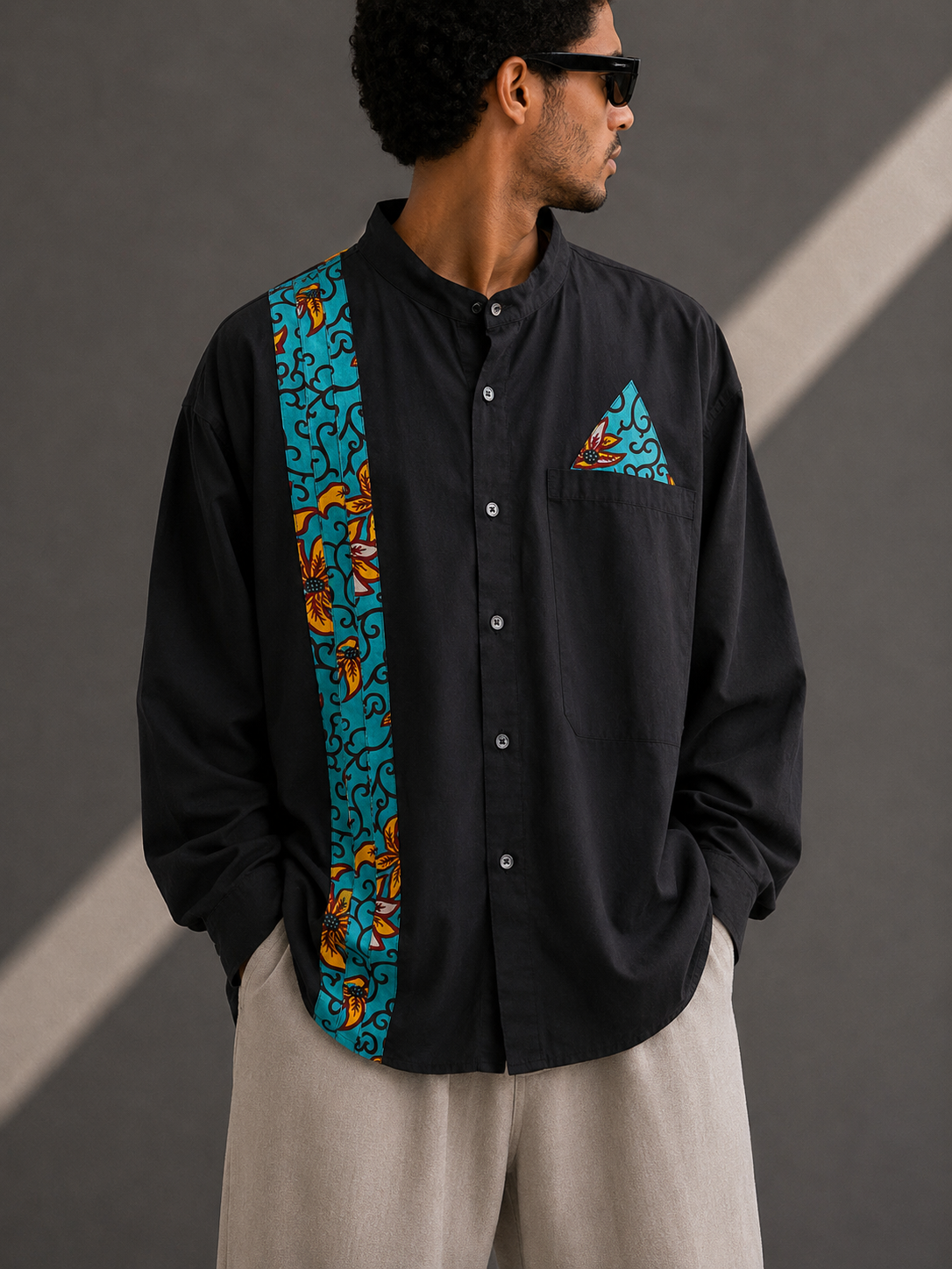 90s Bohemian Hakim Yaka Gömlek