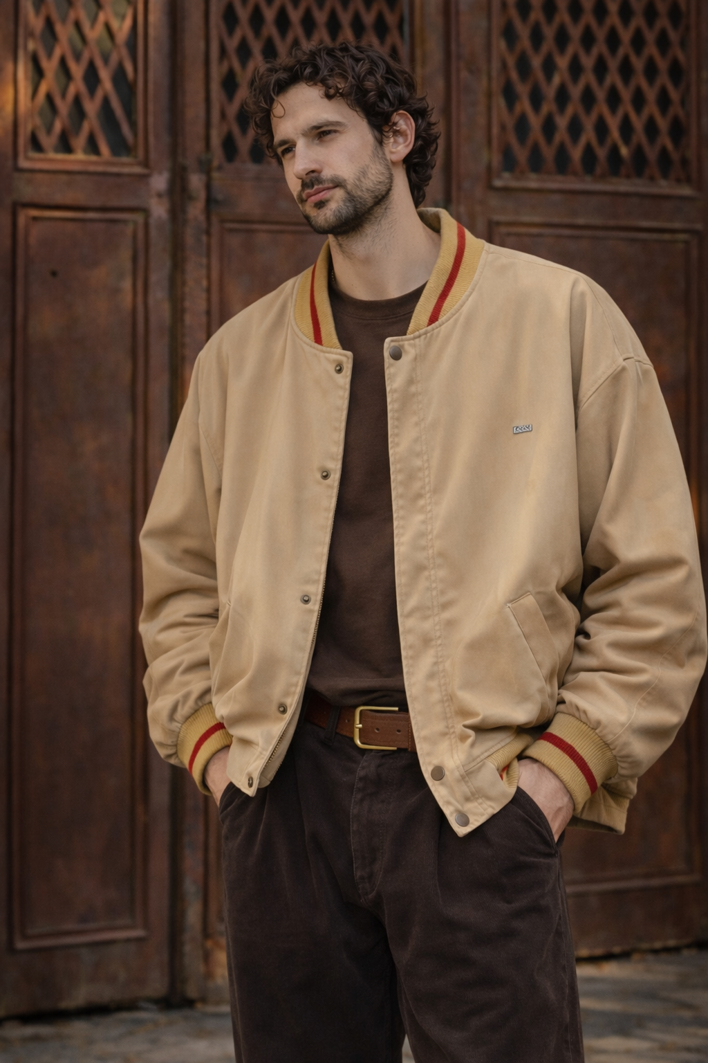 90's Camel Bomber Ceket