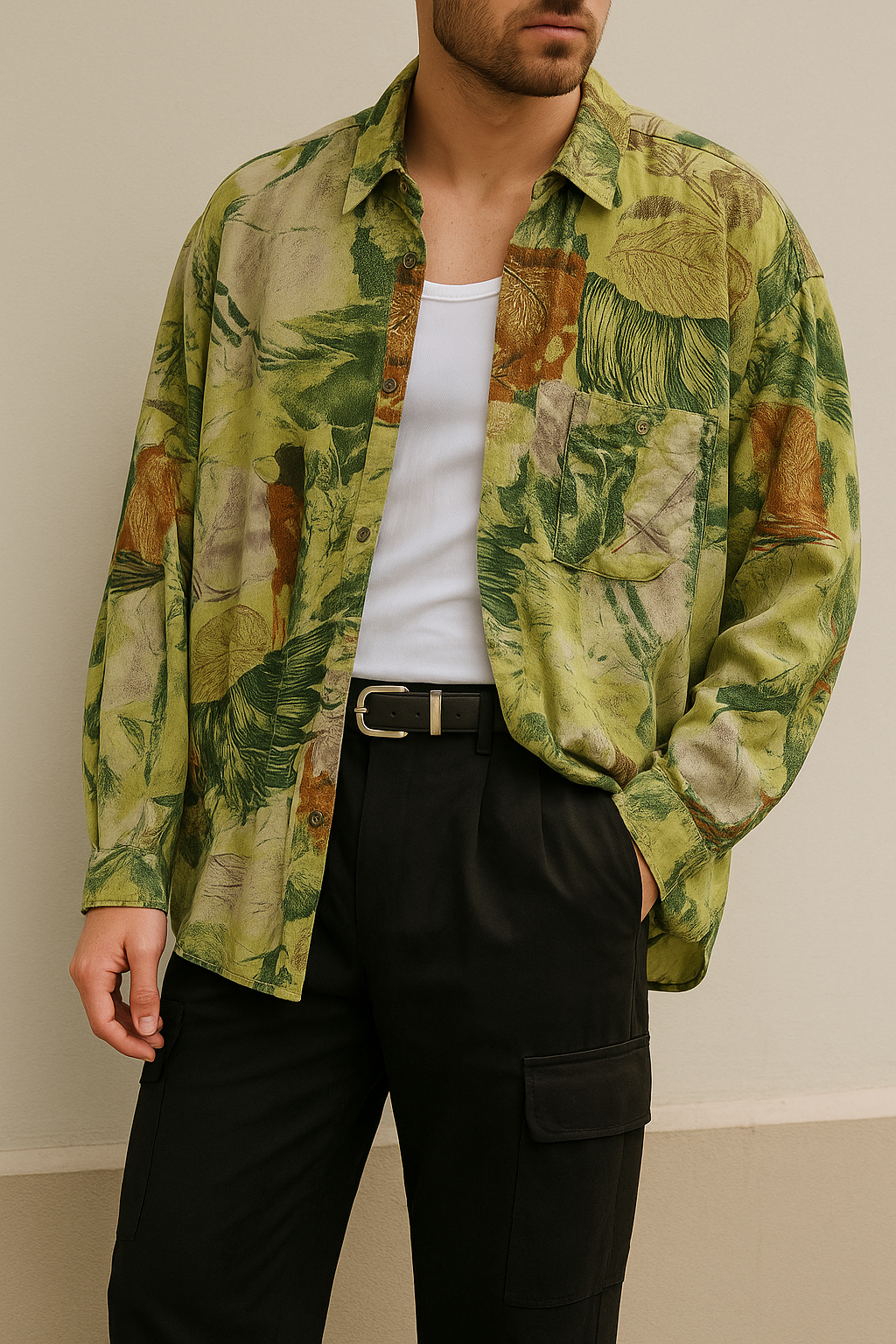 90s Casual Etnik Gömlek