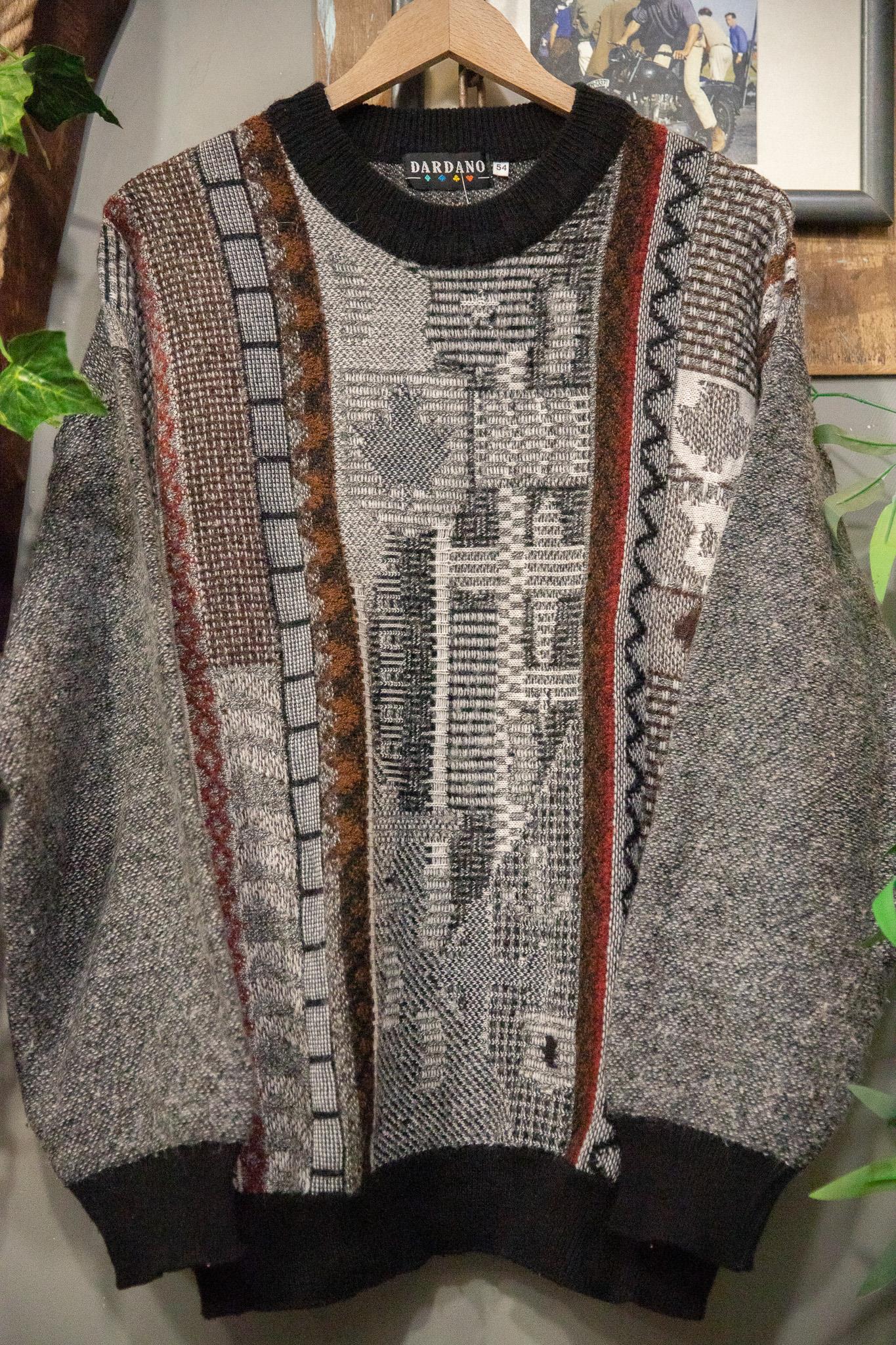 90's Classic İtalian Oversize Wool Kazak