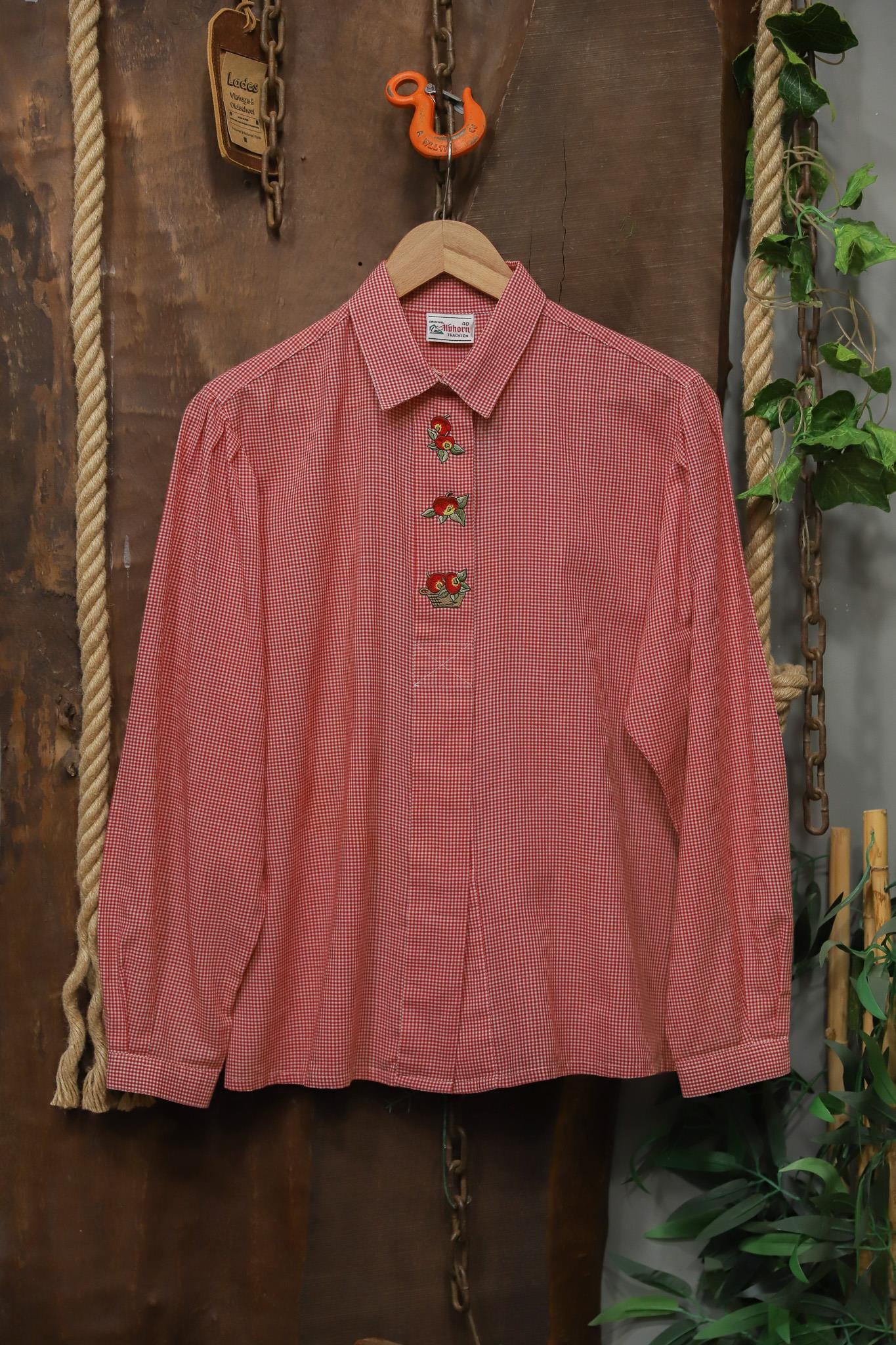 90's Classic Nakışlı Ekoseli Gömlek