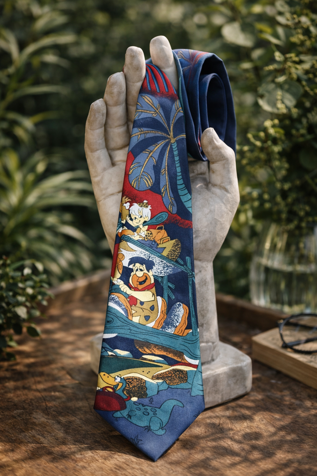 90's Dino Taş Devri Cartoon Kravat