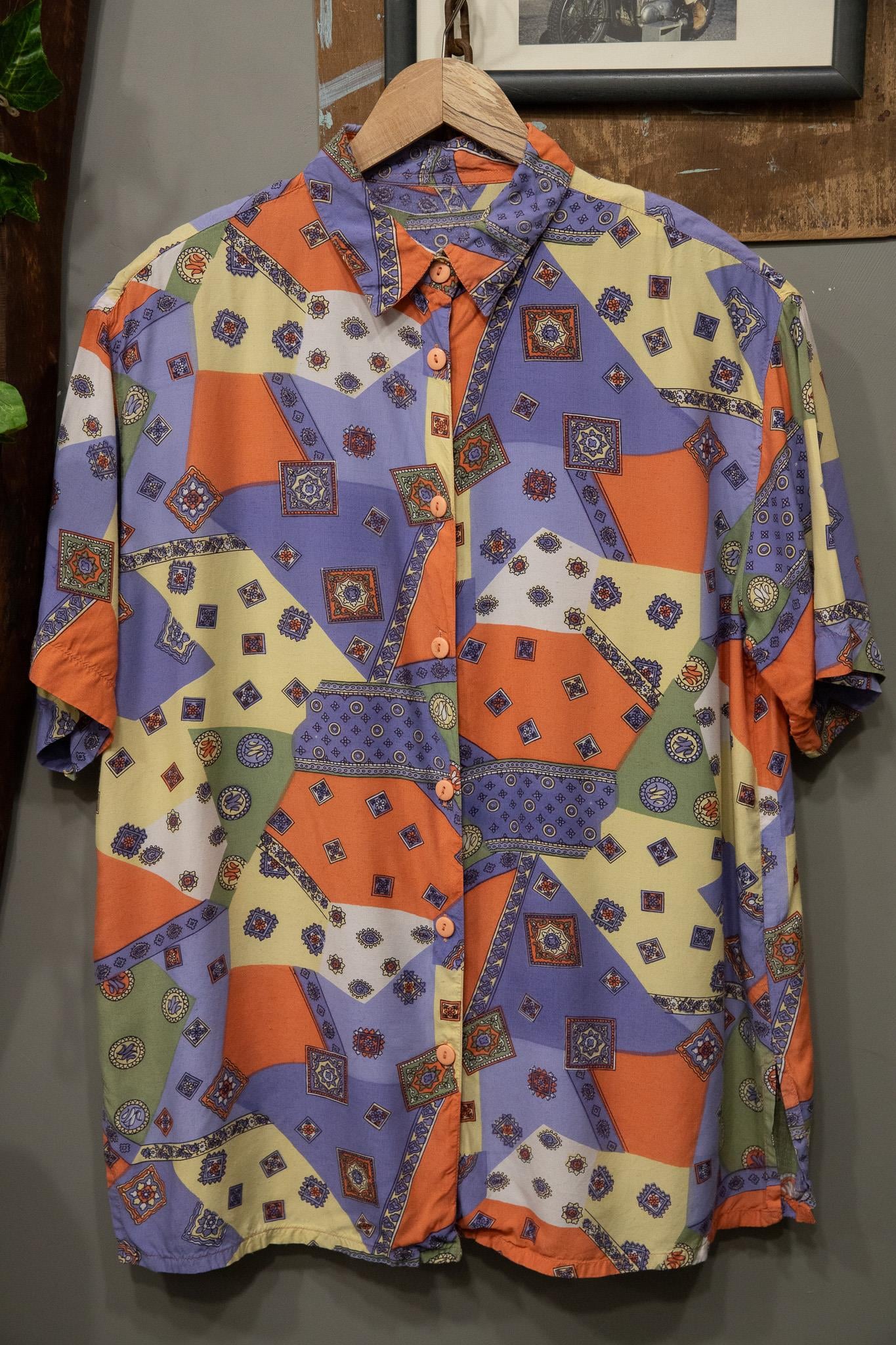 90s Etnik Salaş Gömlek