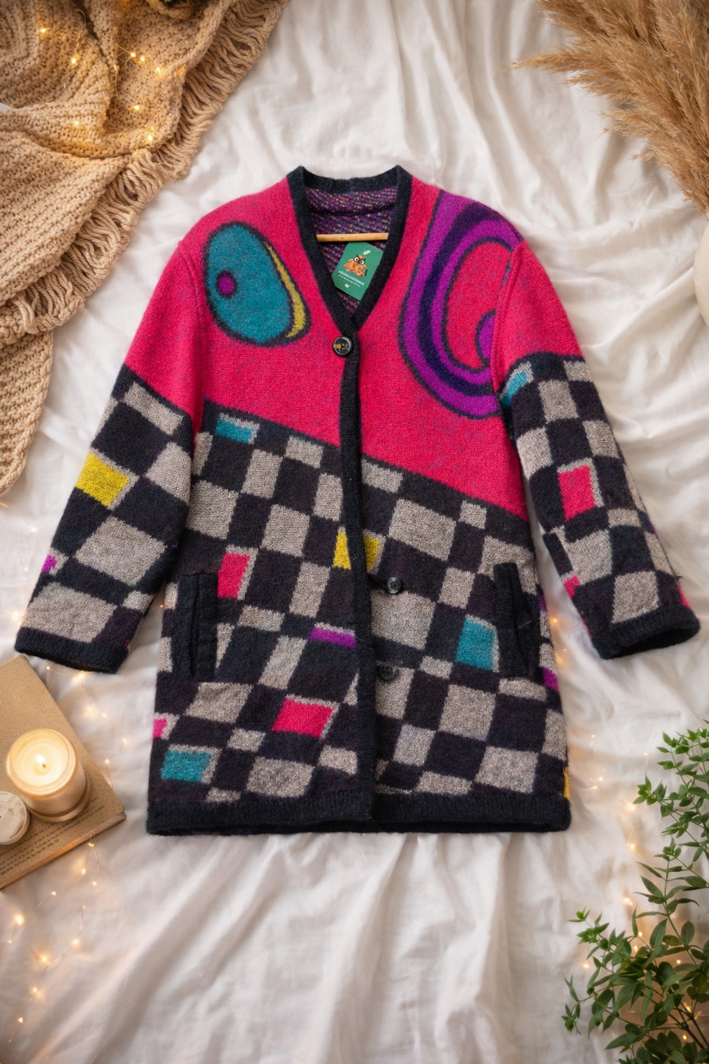 90's Eye Art Wool Hırka