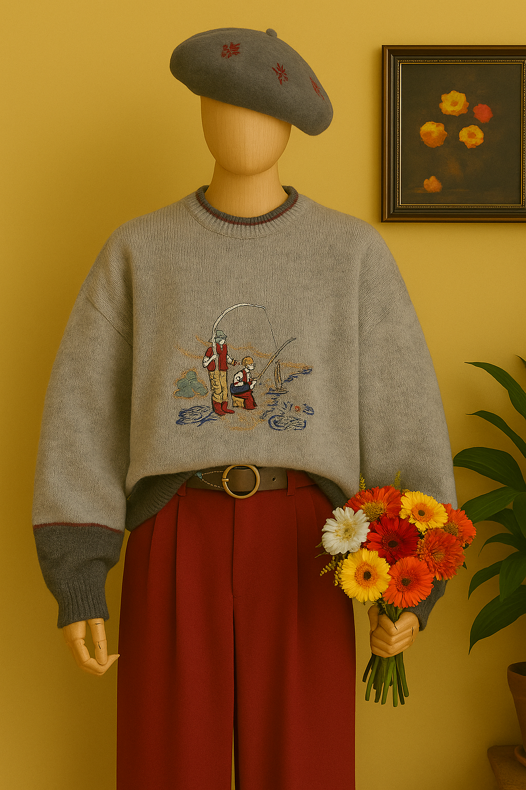 90s Fisherman's Wool Örgü Kazak