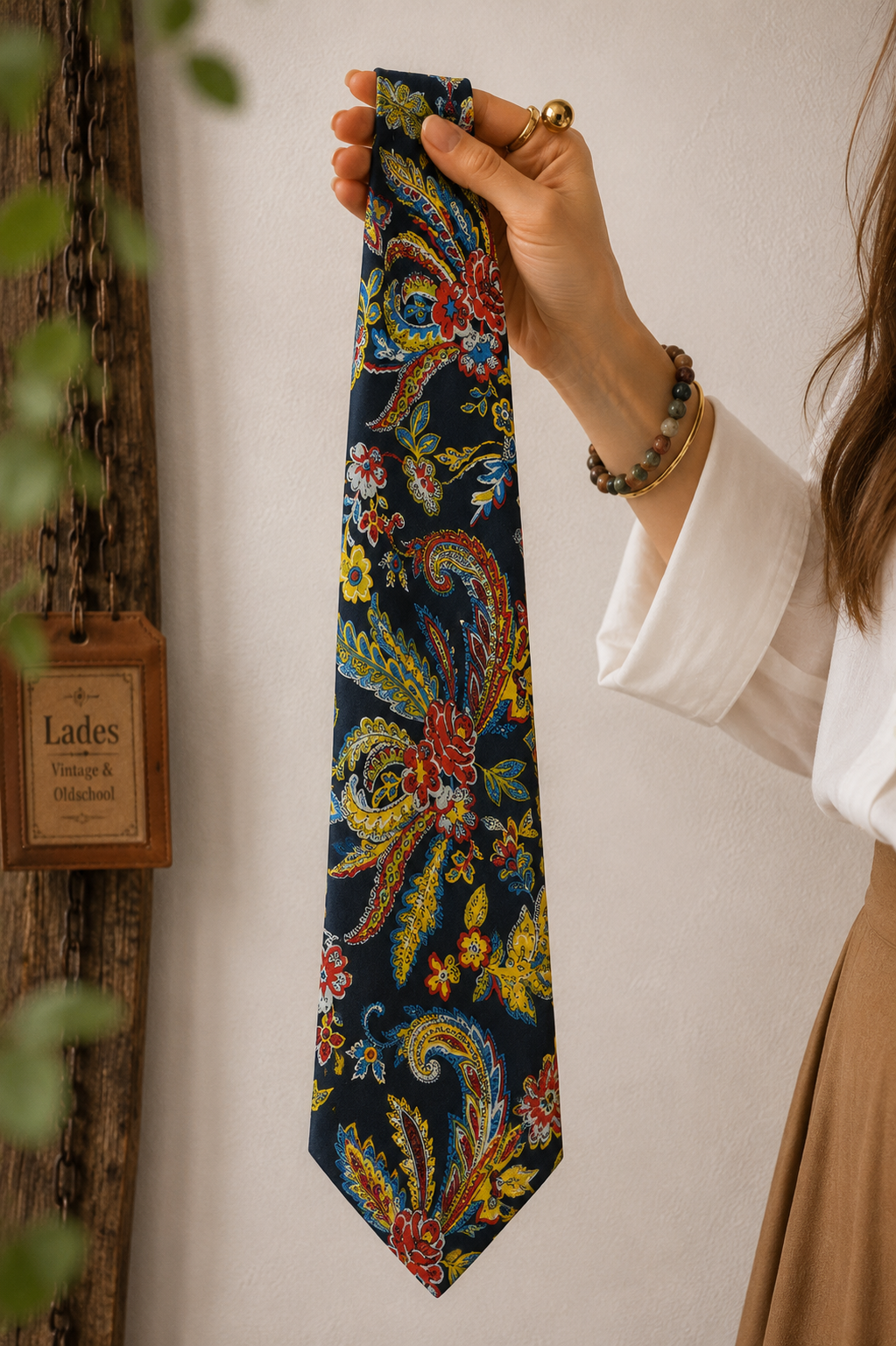90s Floral Liberty Paisley Kravat
